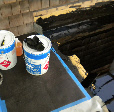 CIM 1000 and 61BG primer over plywood decking